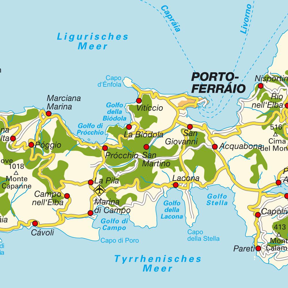 Map Elba Island, Livorno, Italy. Maps and directions at hotmap.