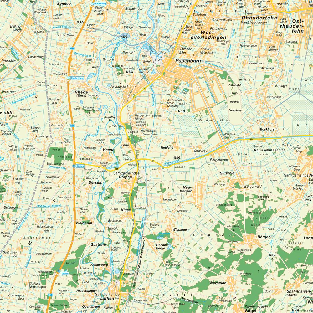 Map of greater Emden region, SchleswigHolstein, Germany. Maps and directions at hotmap.