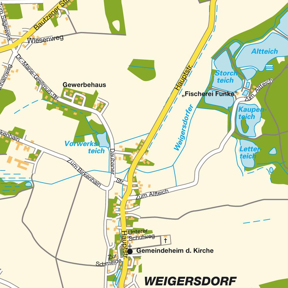 Stadtplan Hohendubrau, Deutschland. Karte und Routenplaner von hot-maps.