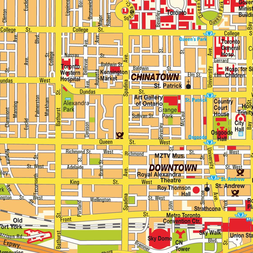 Map Toronto, Ontario, Canada. Maps and directions at hot-map.