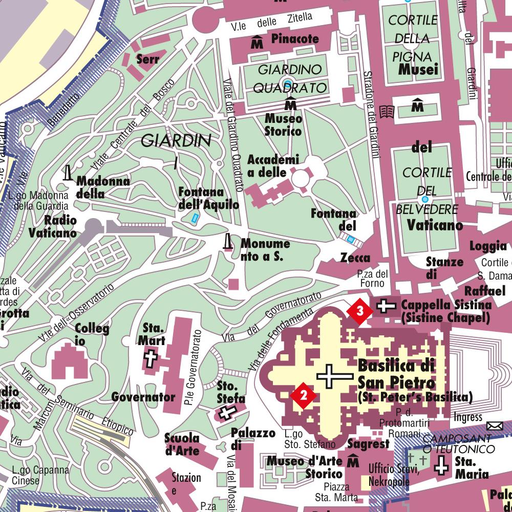 Map Vatican City, the Holy See. Maps and directions at hot-map.