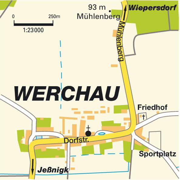 Map Werchau, Brandenburg, Germany. Maps and directions at hotmap.
